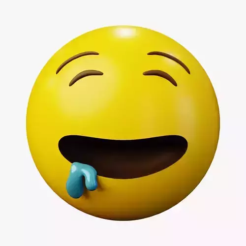 Drooling Emoticon Emoji or Smiley