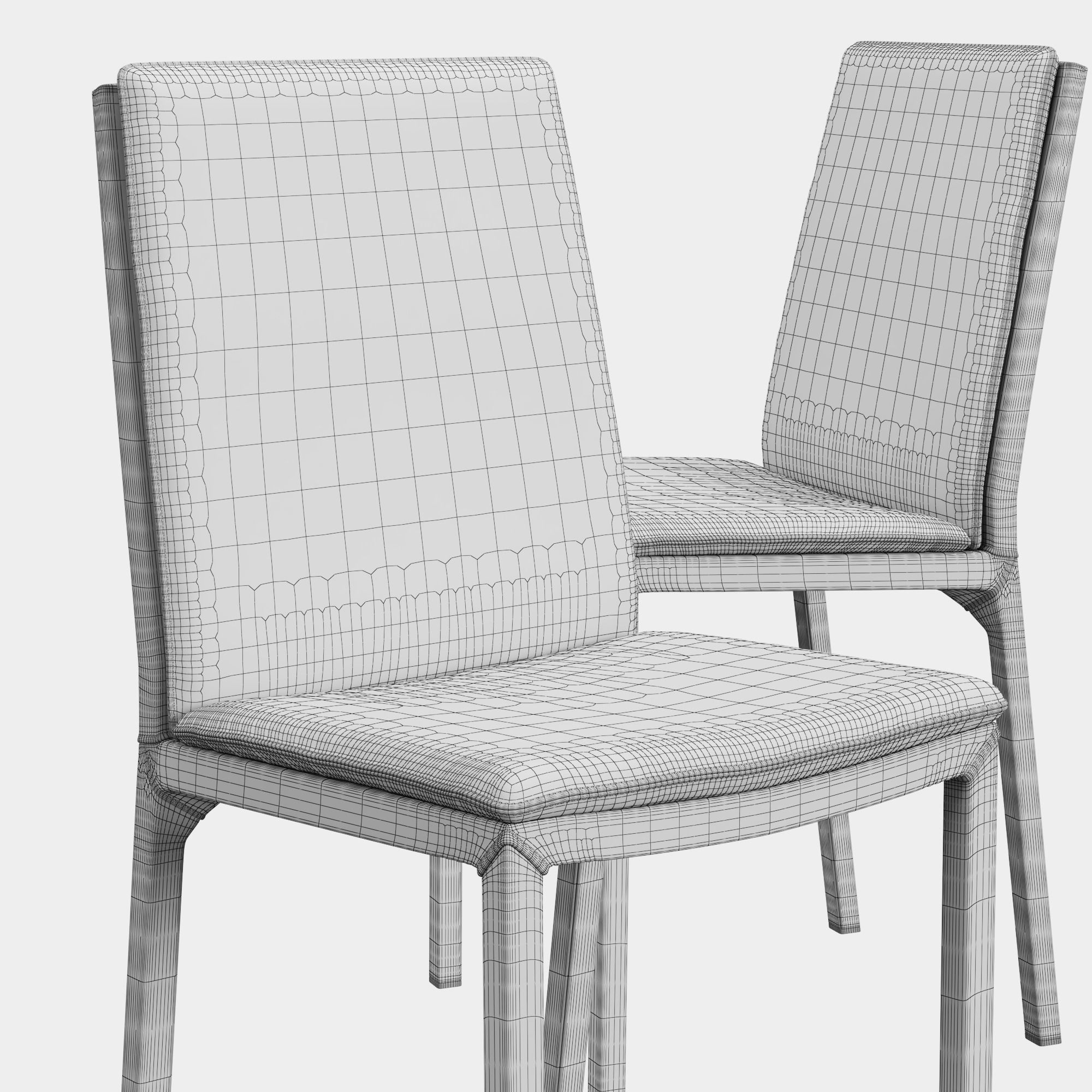 Riflessi Sveva Chair and Shangai Round Table 02 3D model_11