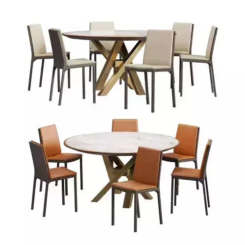 Riflessi Sveva Chair and Shangai Round Table 02