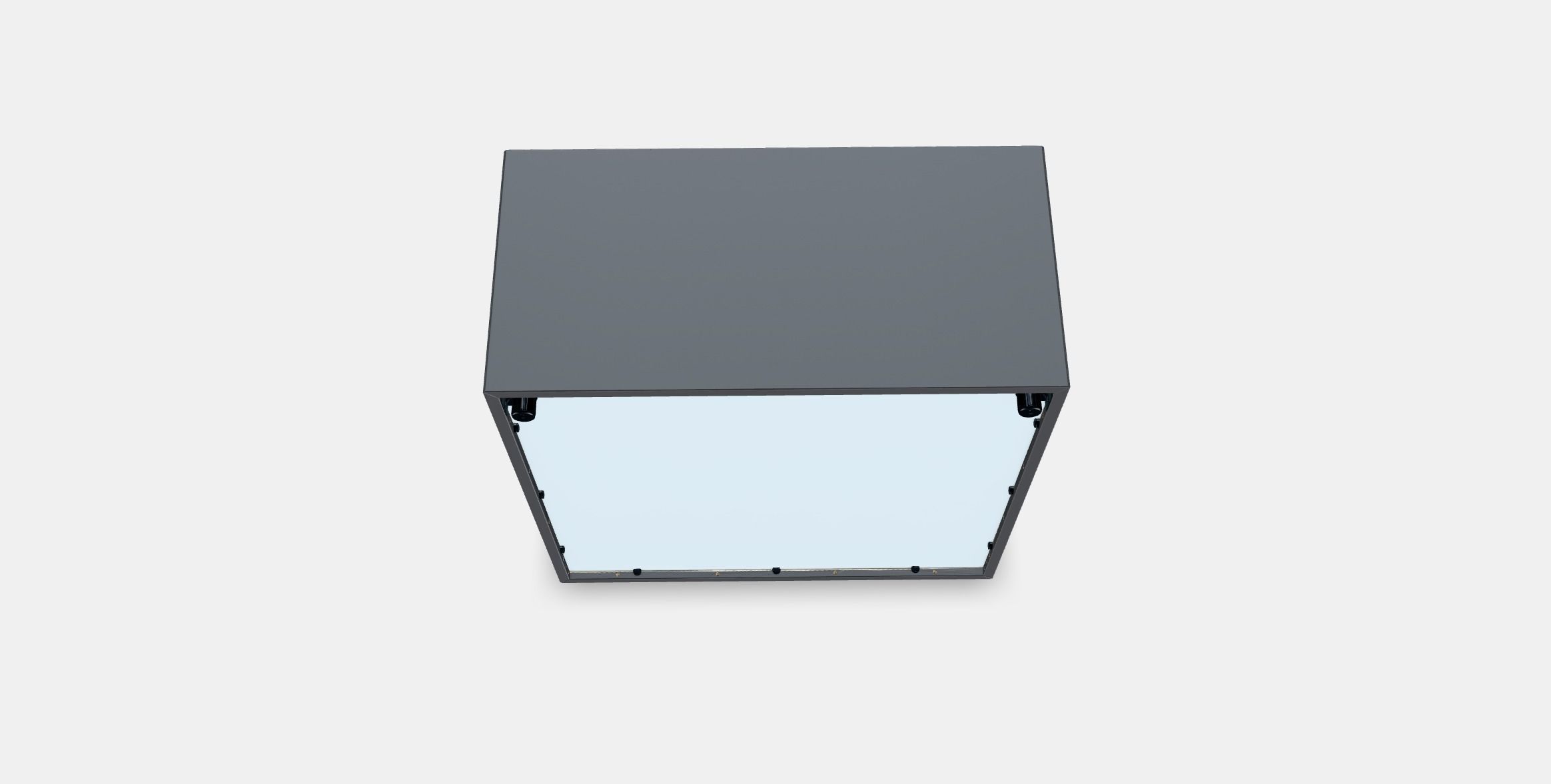 EKET Cabinet w 2 doors and 1 shelf Low-poly 3D model_2