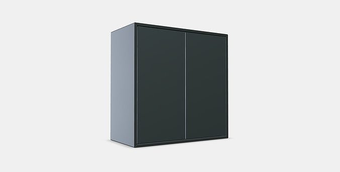 EKET Cabinet w 2 doors and 1 shelf Low-poly 3D model