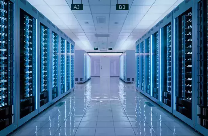 Server Room Scene Low-poly 3D model