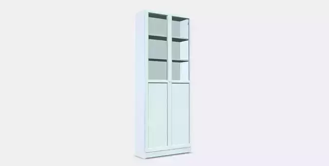 BILLY  OXBERG Bookcase with panelglass doors