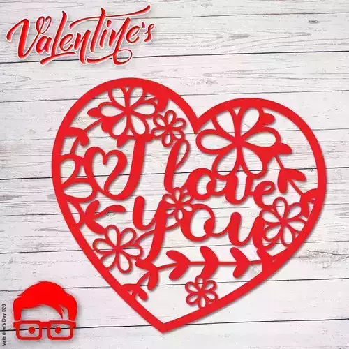 Valentines Day heart ornament gift for your loved one 3D print model