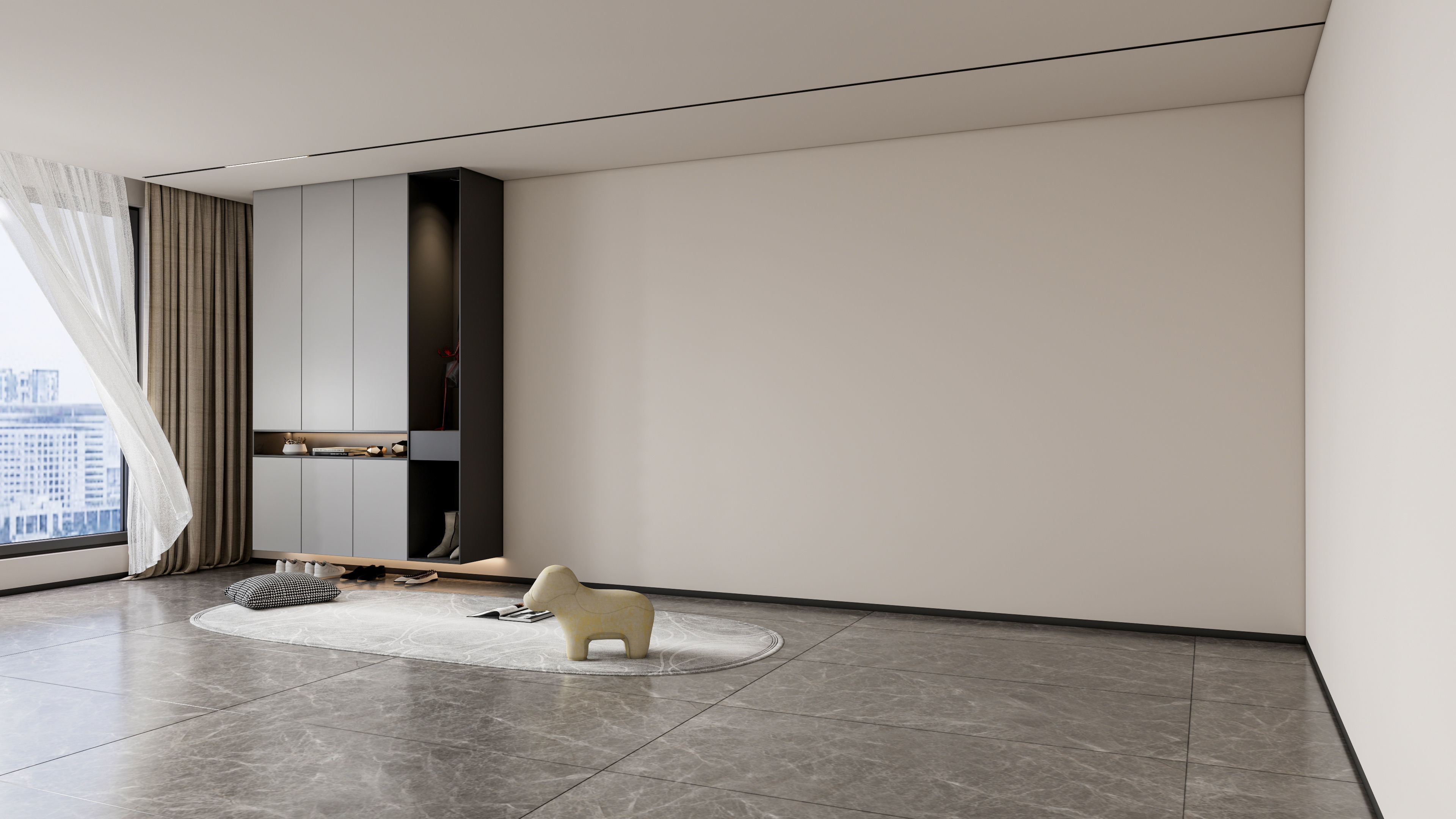 Entryway hallway entrance hall corridor  furniture 3 3D model_17