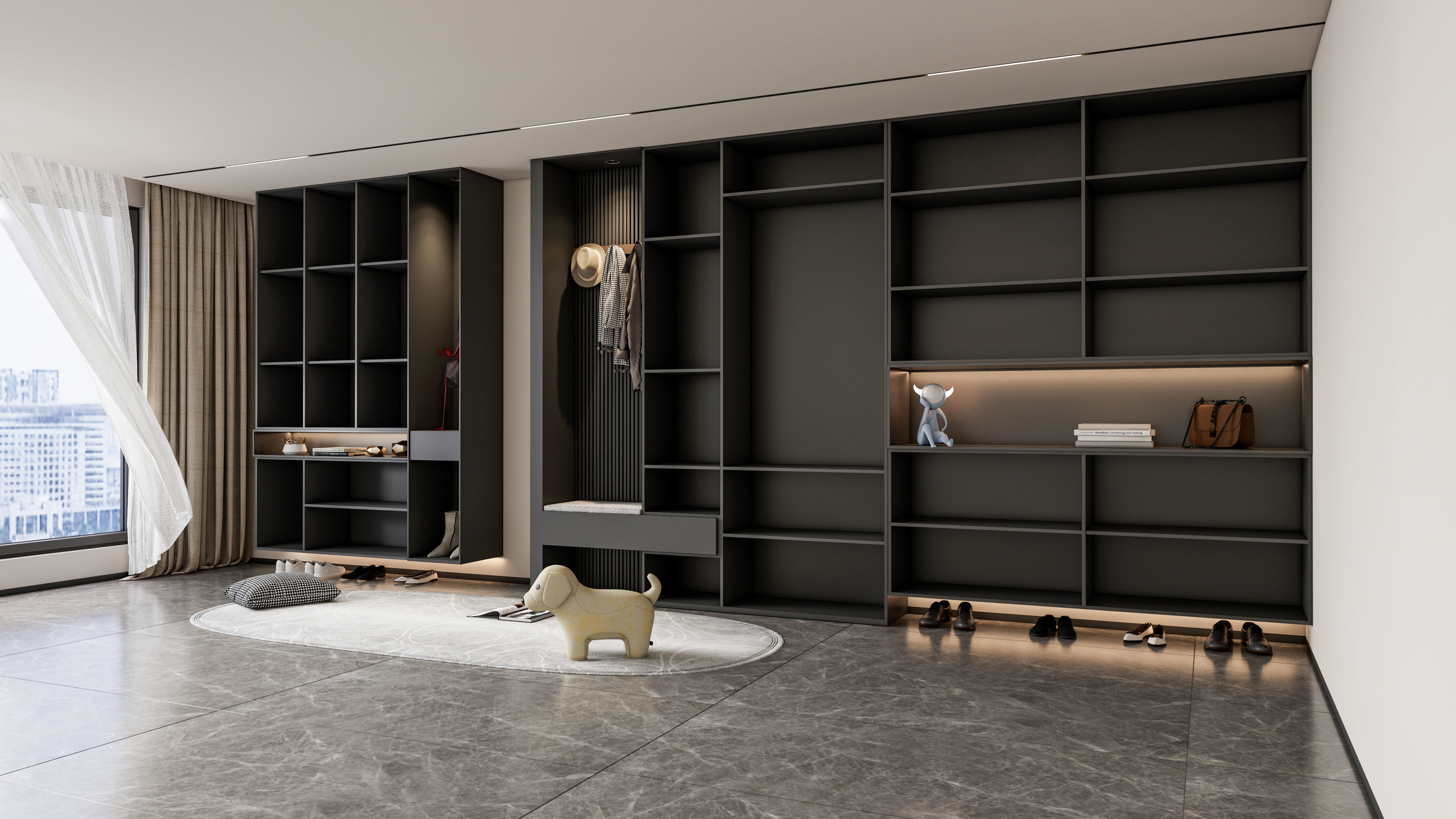 Entryway hallway entrance hall corridor  furniture 3 3D model_15