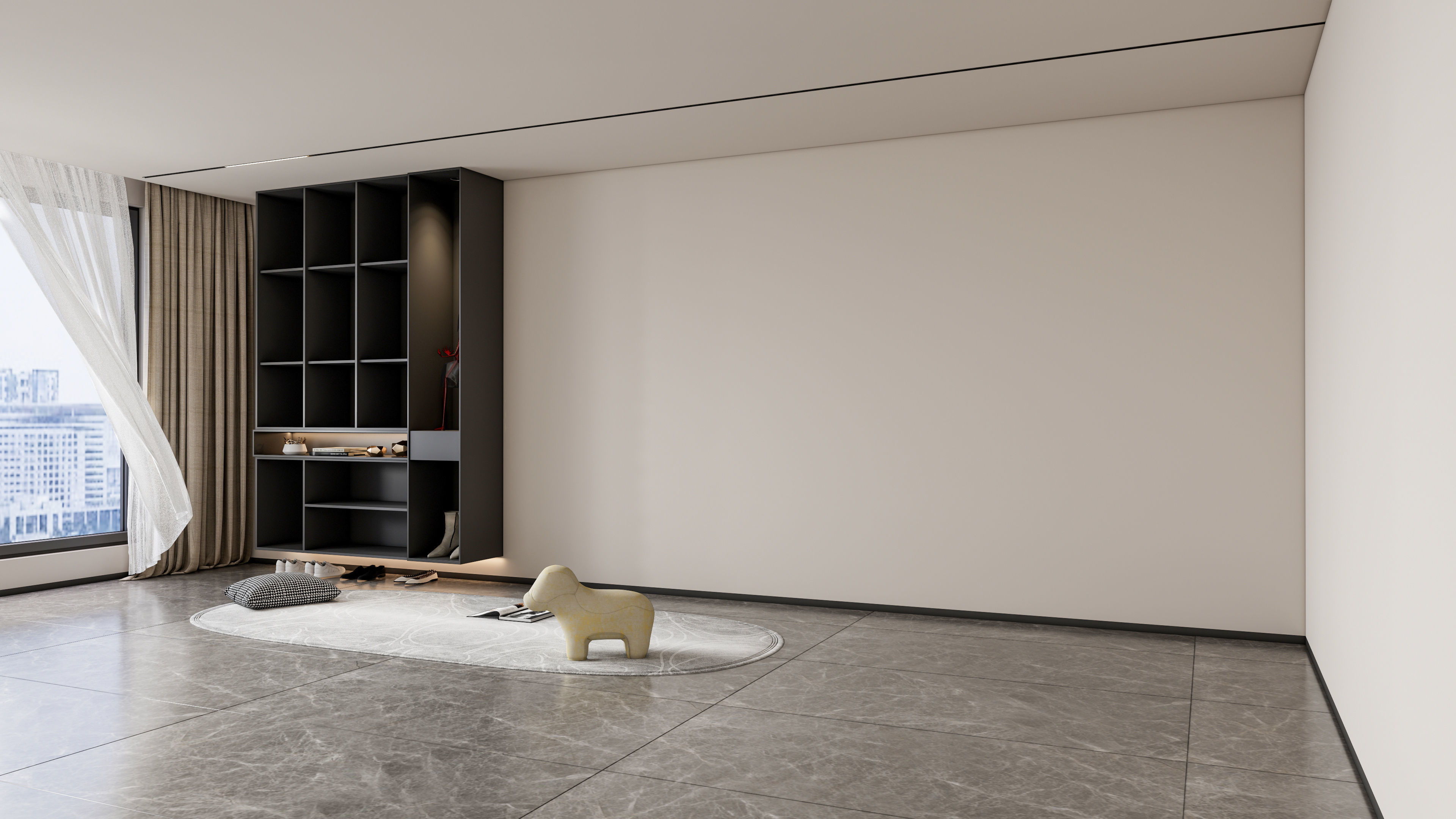 Entryway hallway entrance hall corridor  furniture 3 3D model_16