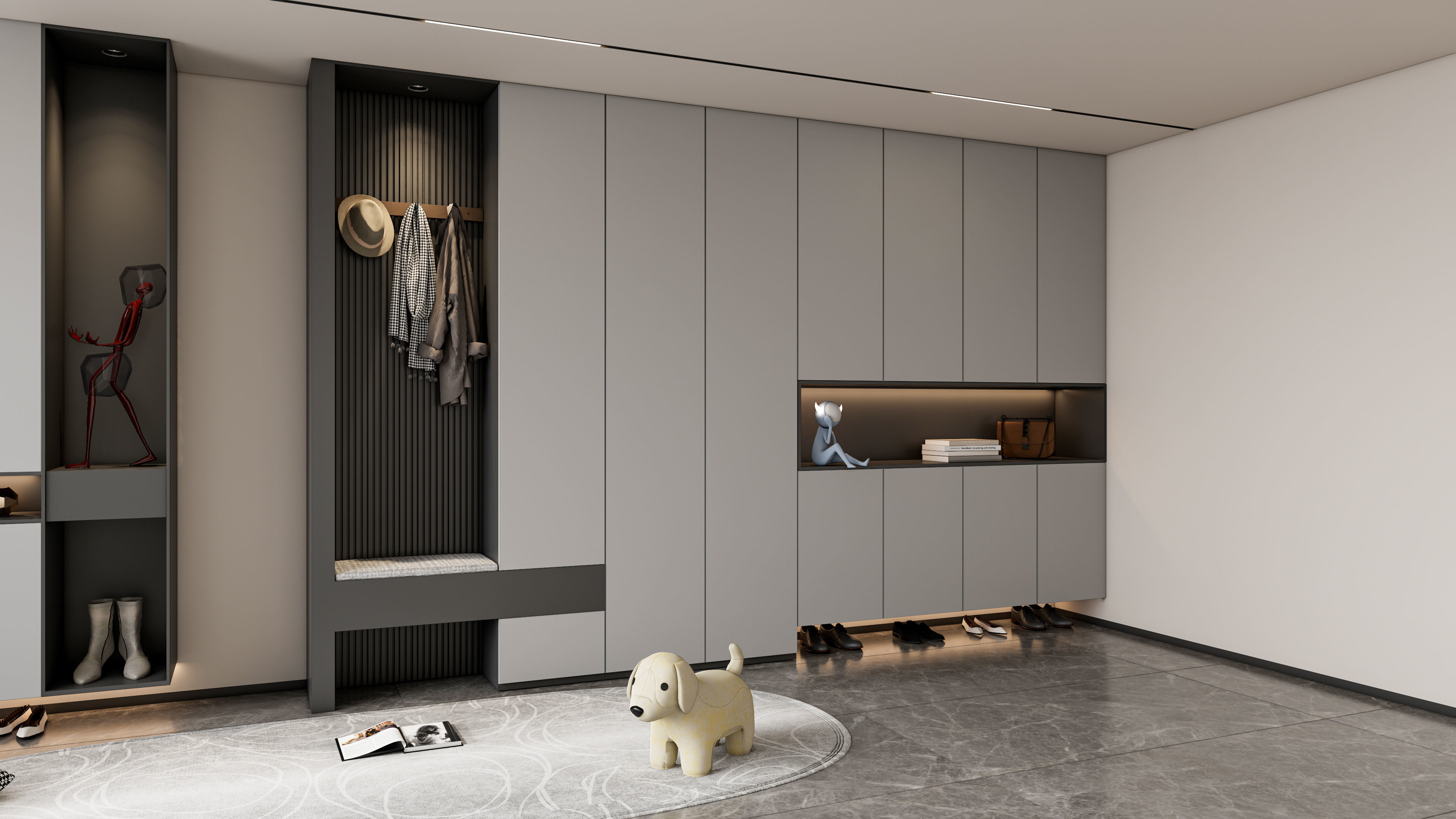 Entryway hallway entrance hall corridor  furniture 3 3D model_13