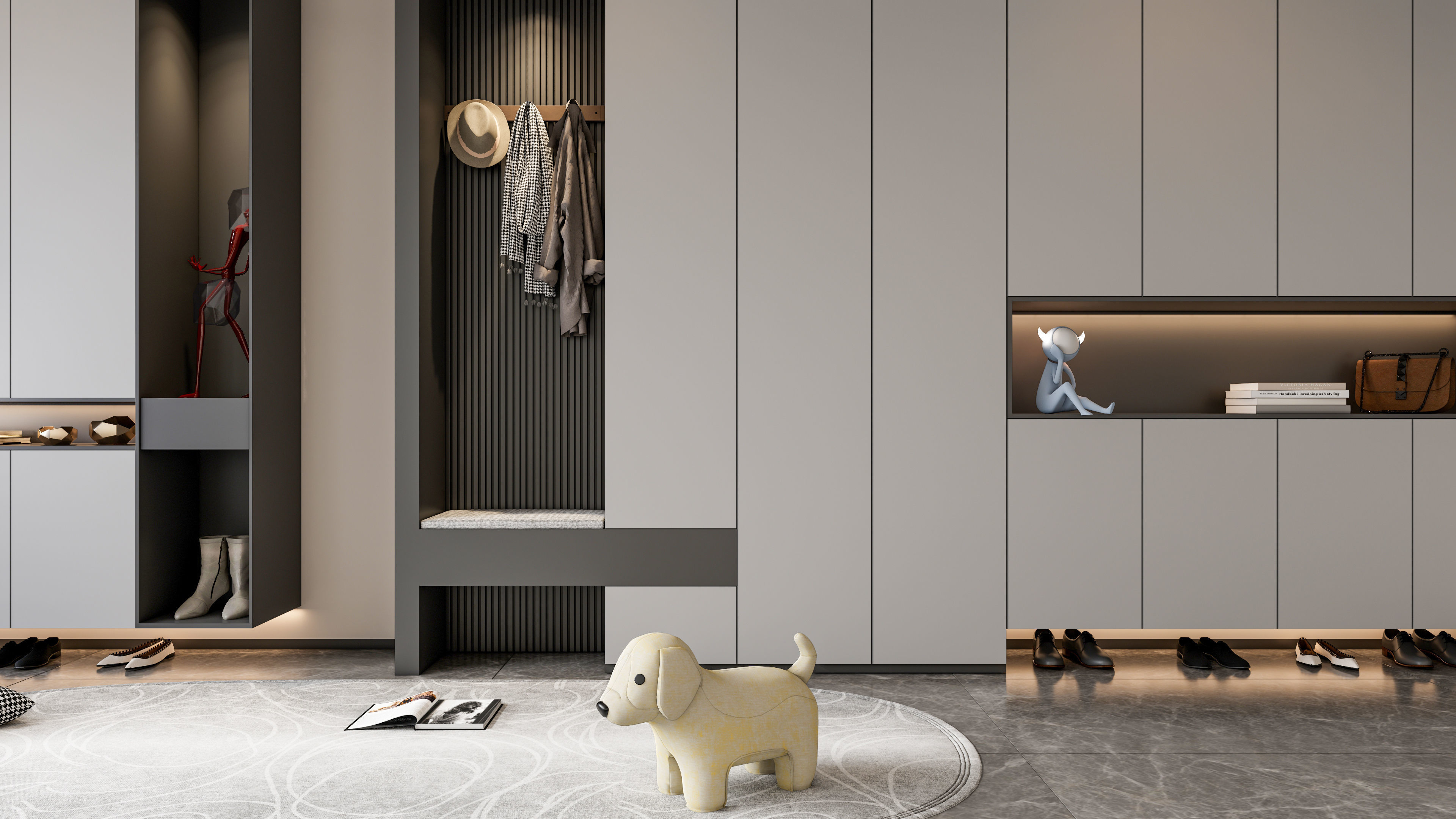 Entryway hallway entrance hall corridor  furniture 3 3D model_8