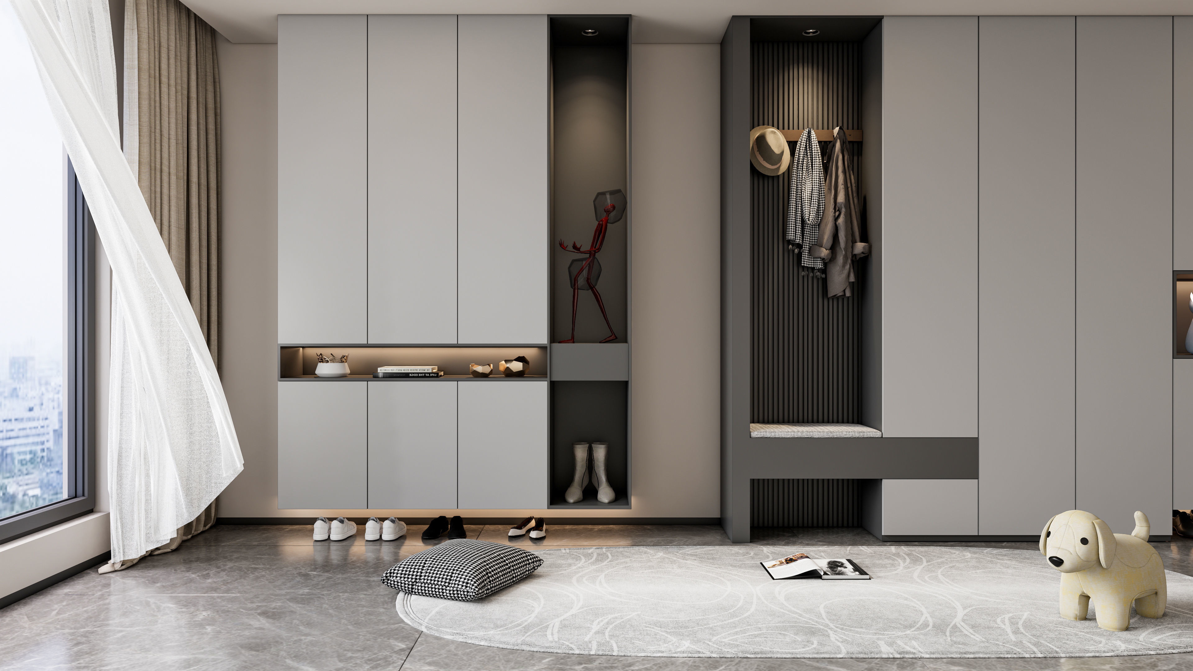 Entryway hallway entrance hall corridor  furniture 3 3D model_3