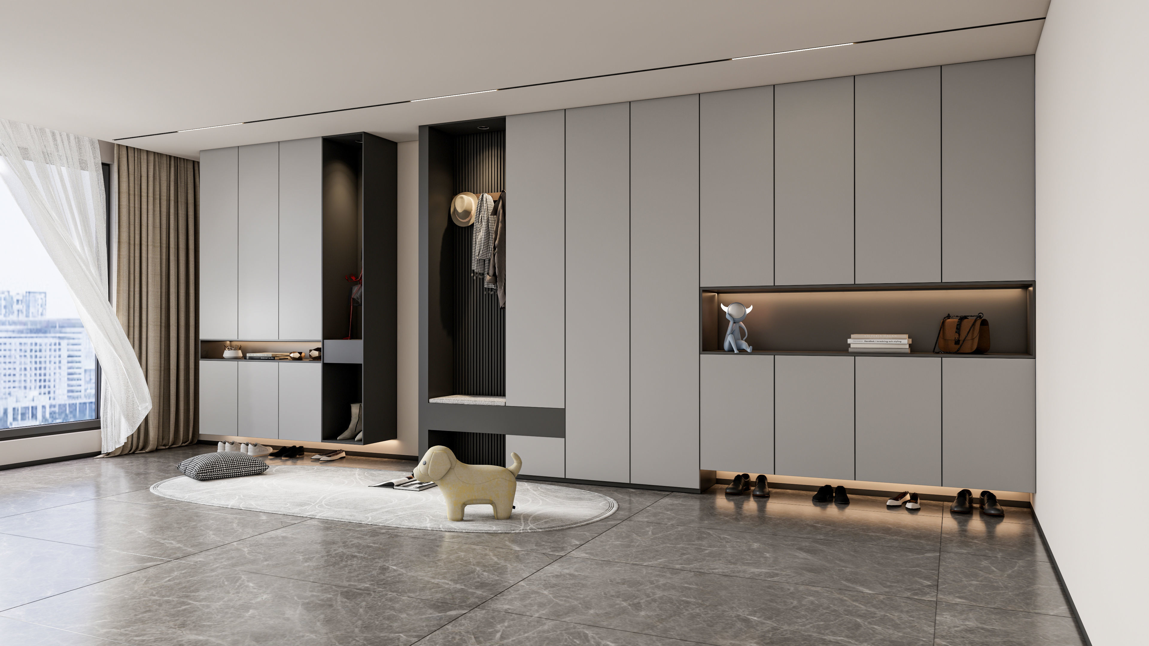 Entryway hallway entrance hall corridor  furniture 3 3D model_14