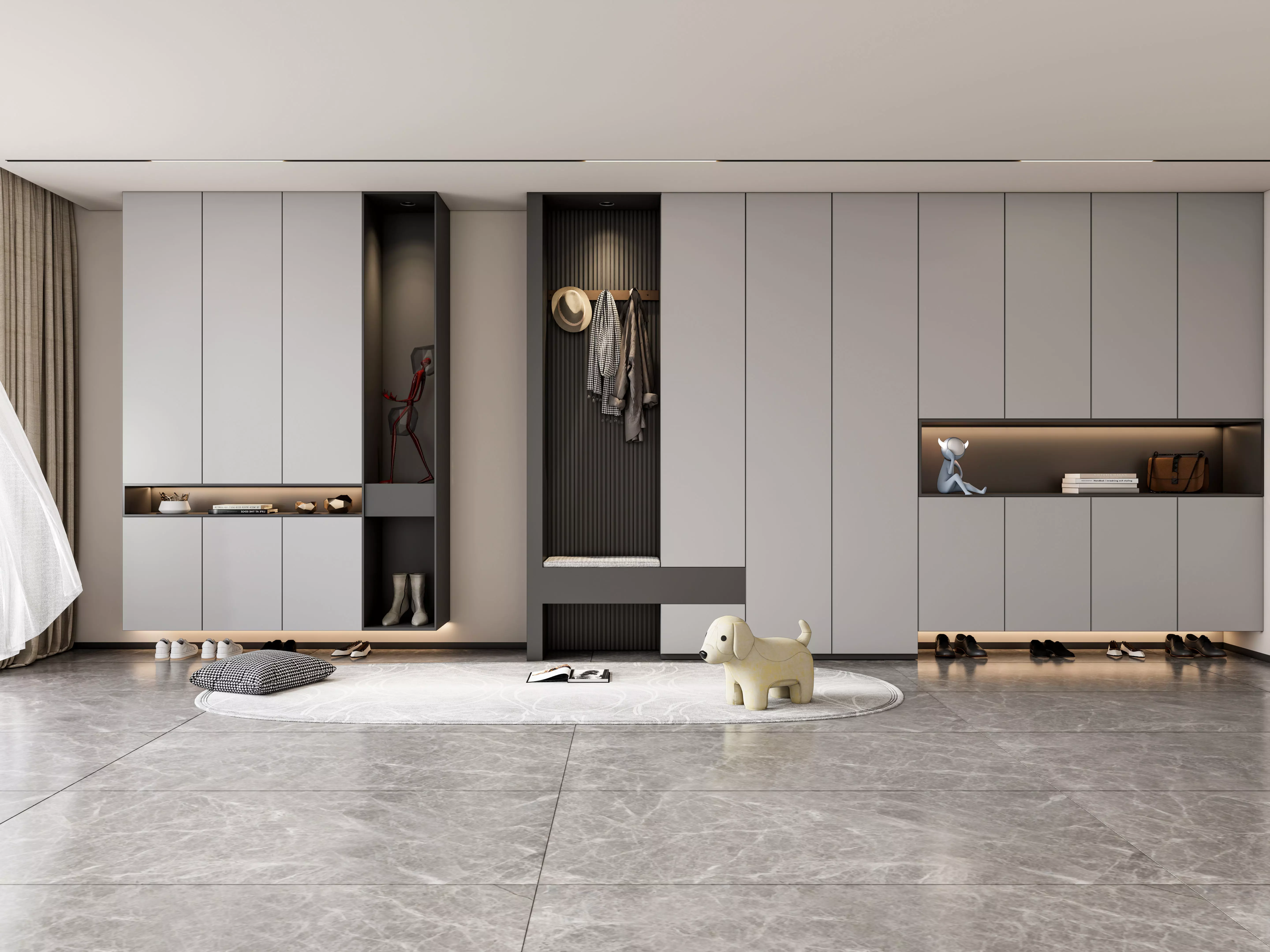 Entryway hallway entrance hall corridor  furniture 3 3D model_0