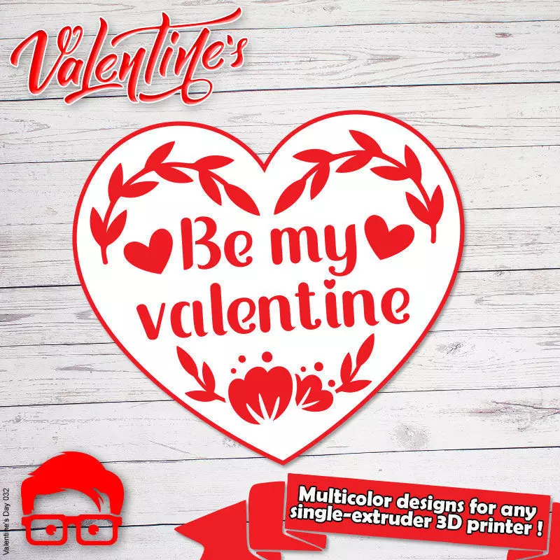 Valentines Day heart ornament gift for your loved one 3D print model