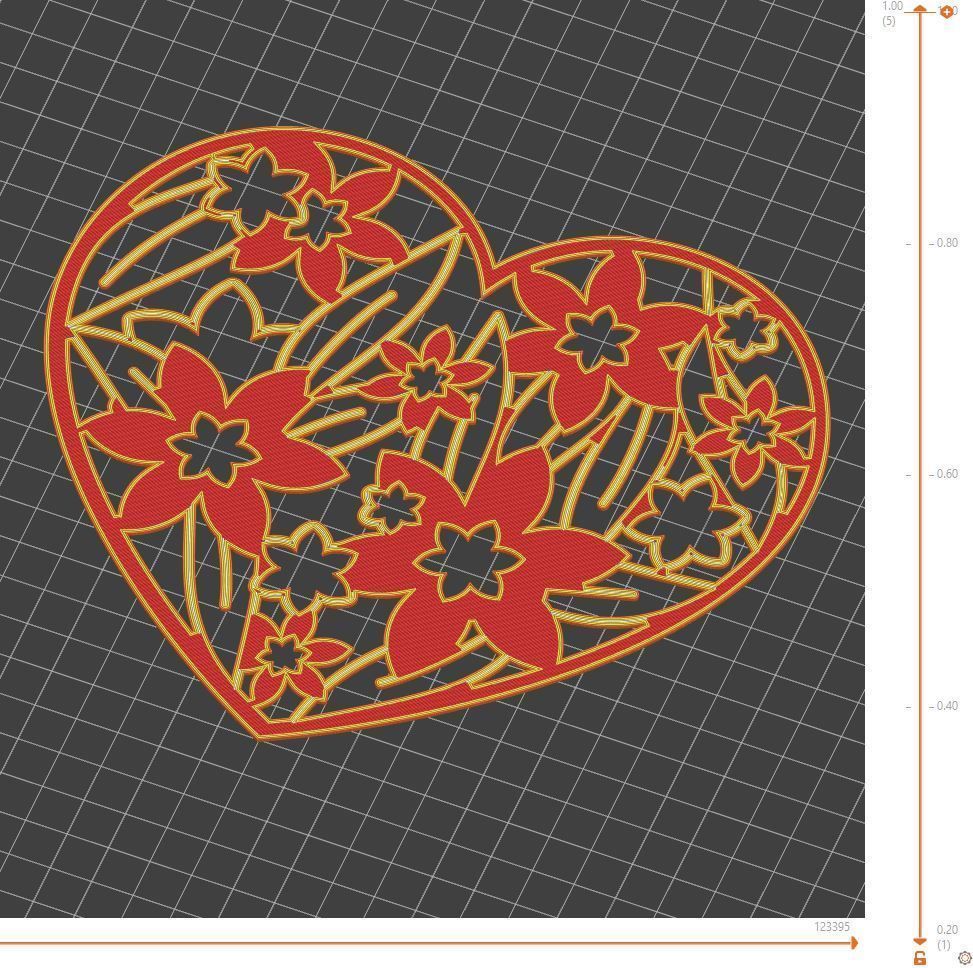 Valentines Day heart ornament gift for your loved one 3D print model_1