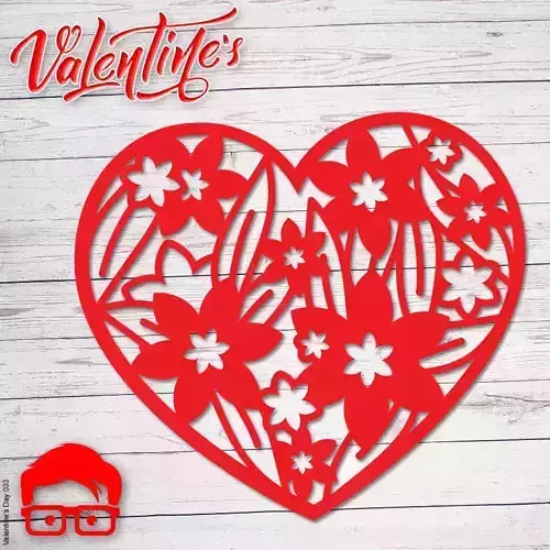 Valentines Day heart ornament gift for your loved one 3D print model