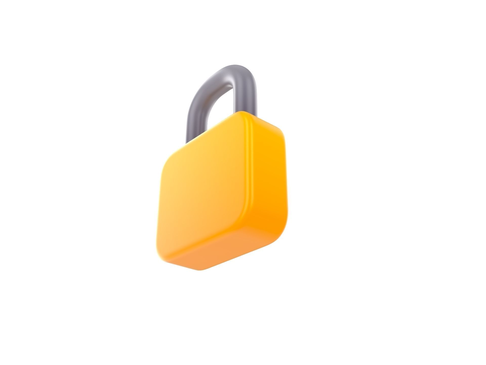 Padlock 3D model_4