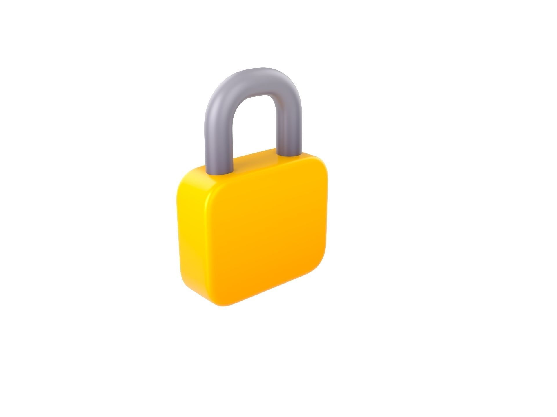 Padlock 3D model_6