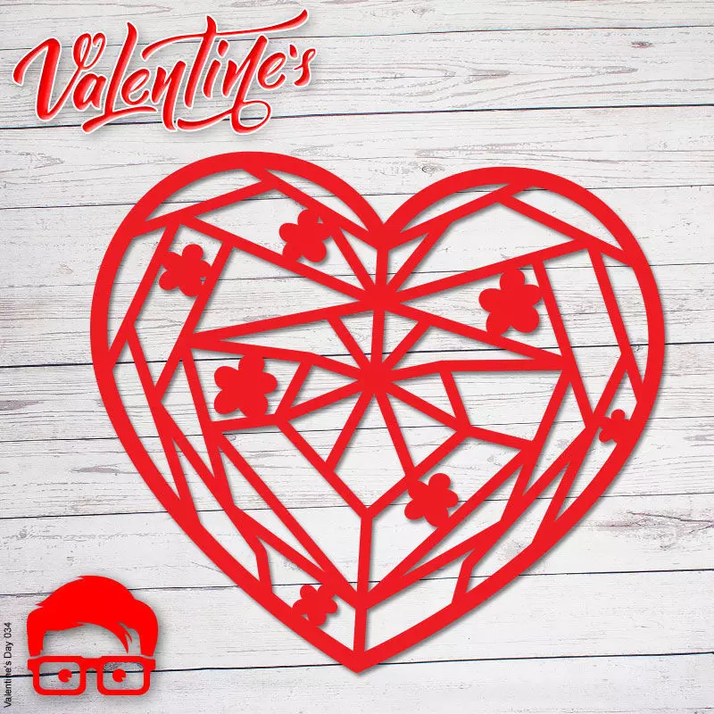 Valentines Day heart ornament gift for your loved one 3D print model_0