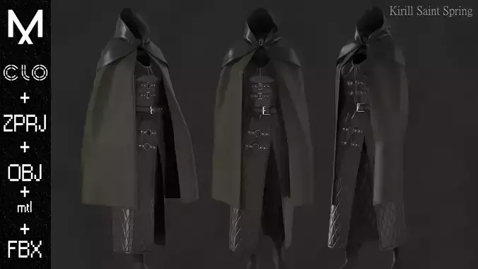  Female Outfit  Marvelous designer Clo3d OBJ mtl FBX ZPRJ