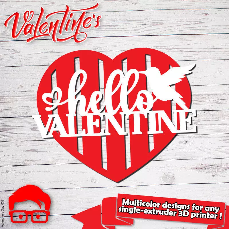 Valentines Day heart ornament gift for your loved one 3D print model