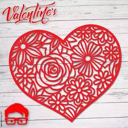 Valentines Day heart ornament gift for your loved one 3D print model