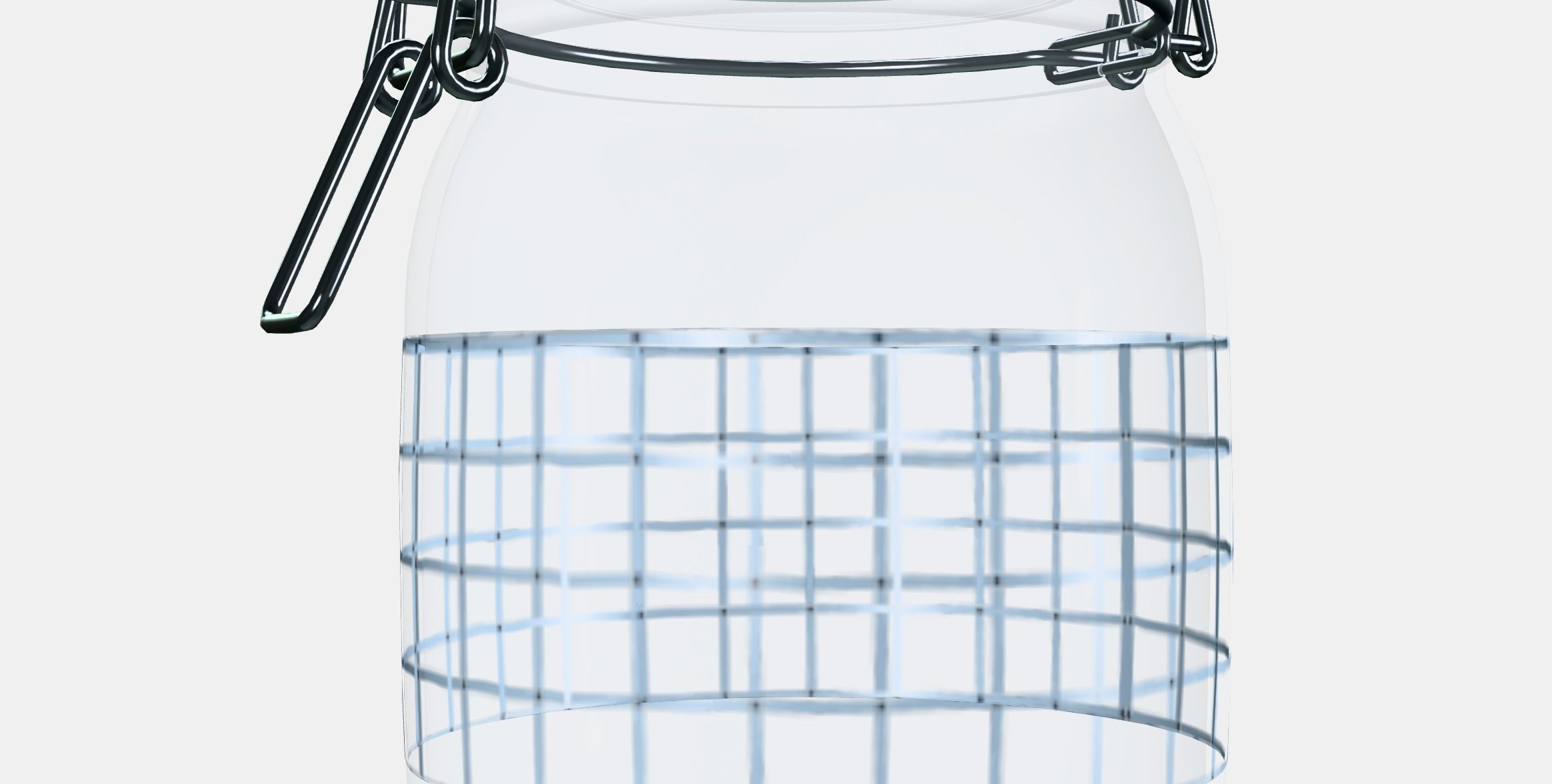 KORKEN Jar with lid 1 Low-poly 3D model_4