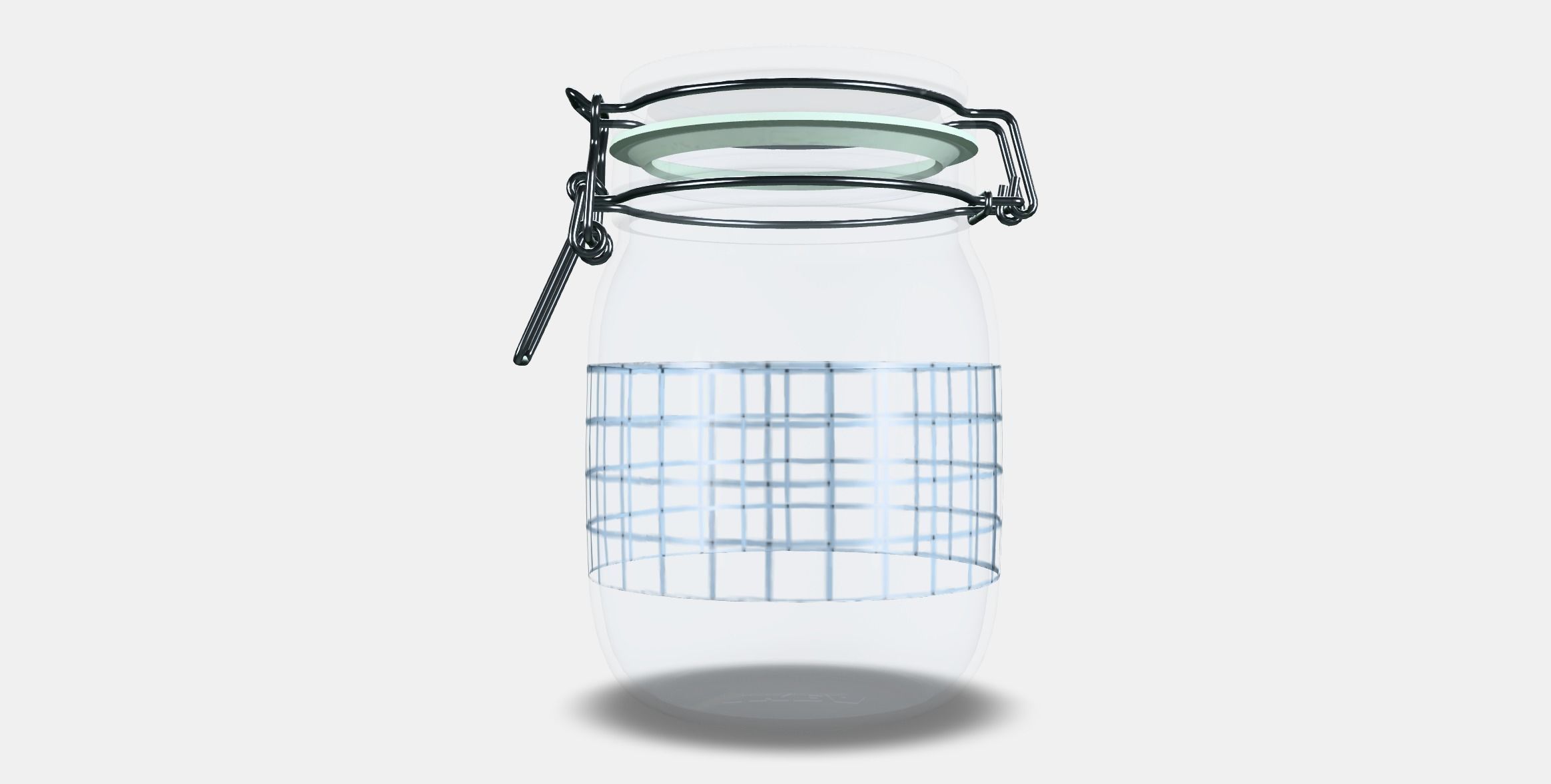 KORKEN Jar with lid 1 Low-poly 3D model_14