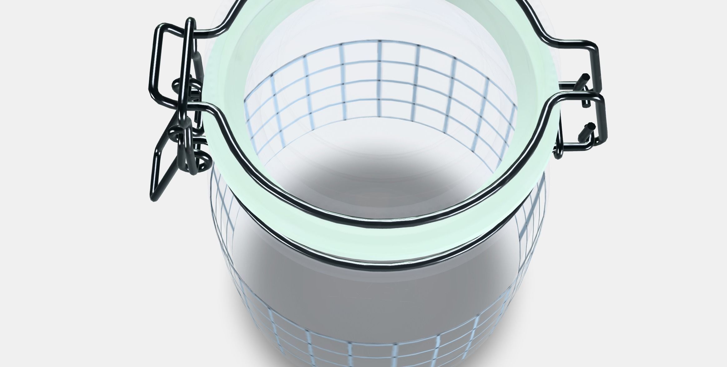 KORKEN Jar with lid 1 Low-poly 3D model_2