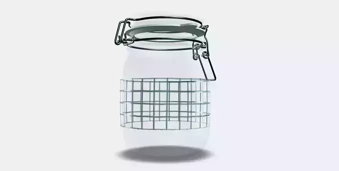 KORKEN Jar with lid 1 Low-poly 3D model