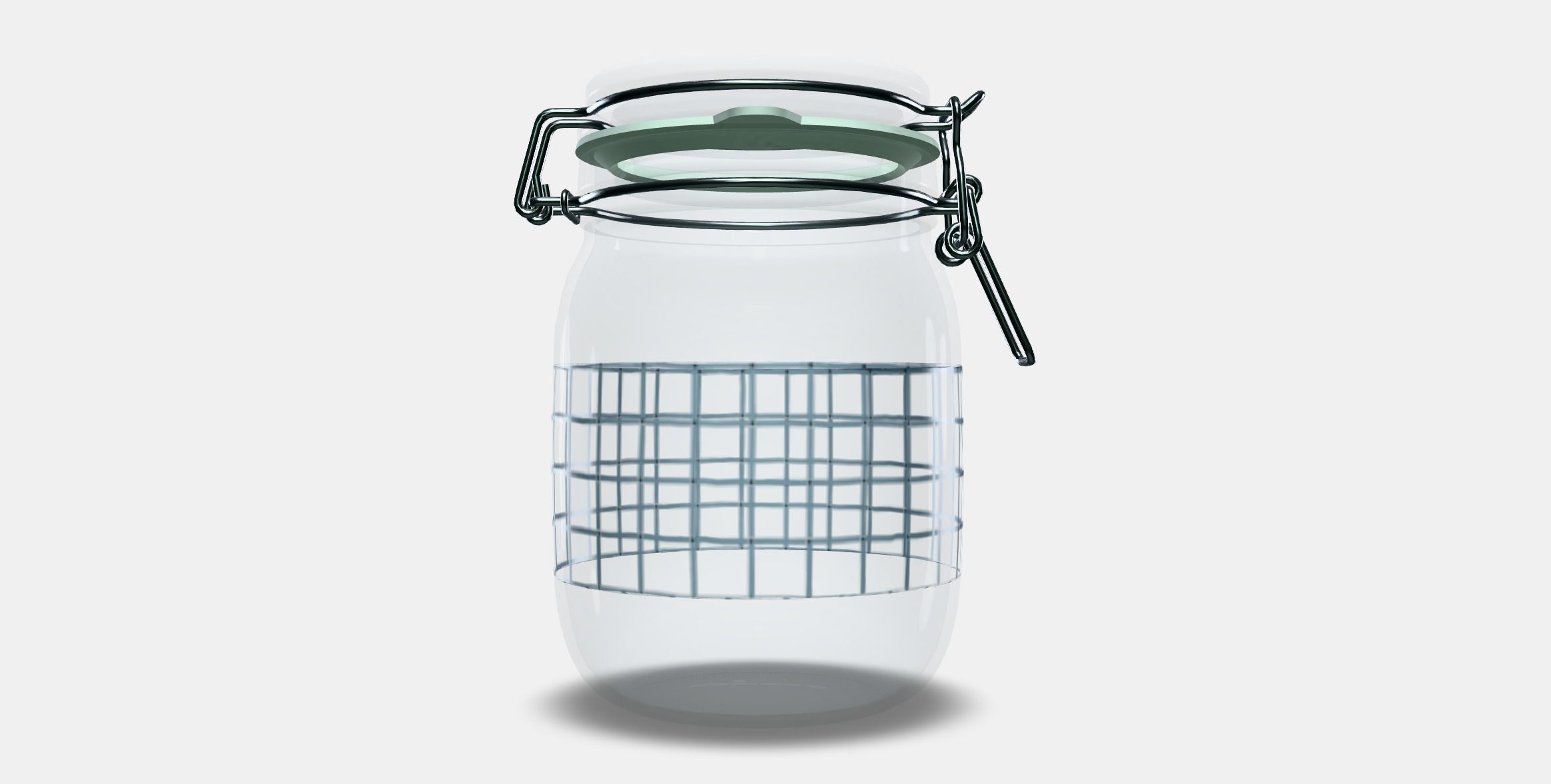 KORKEN Jar with lid 1 Low-poly 3D model_10
