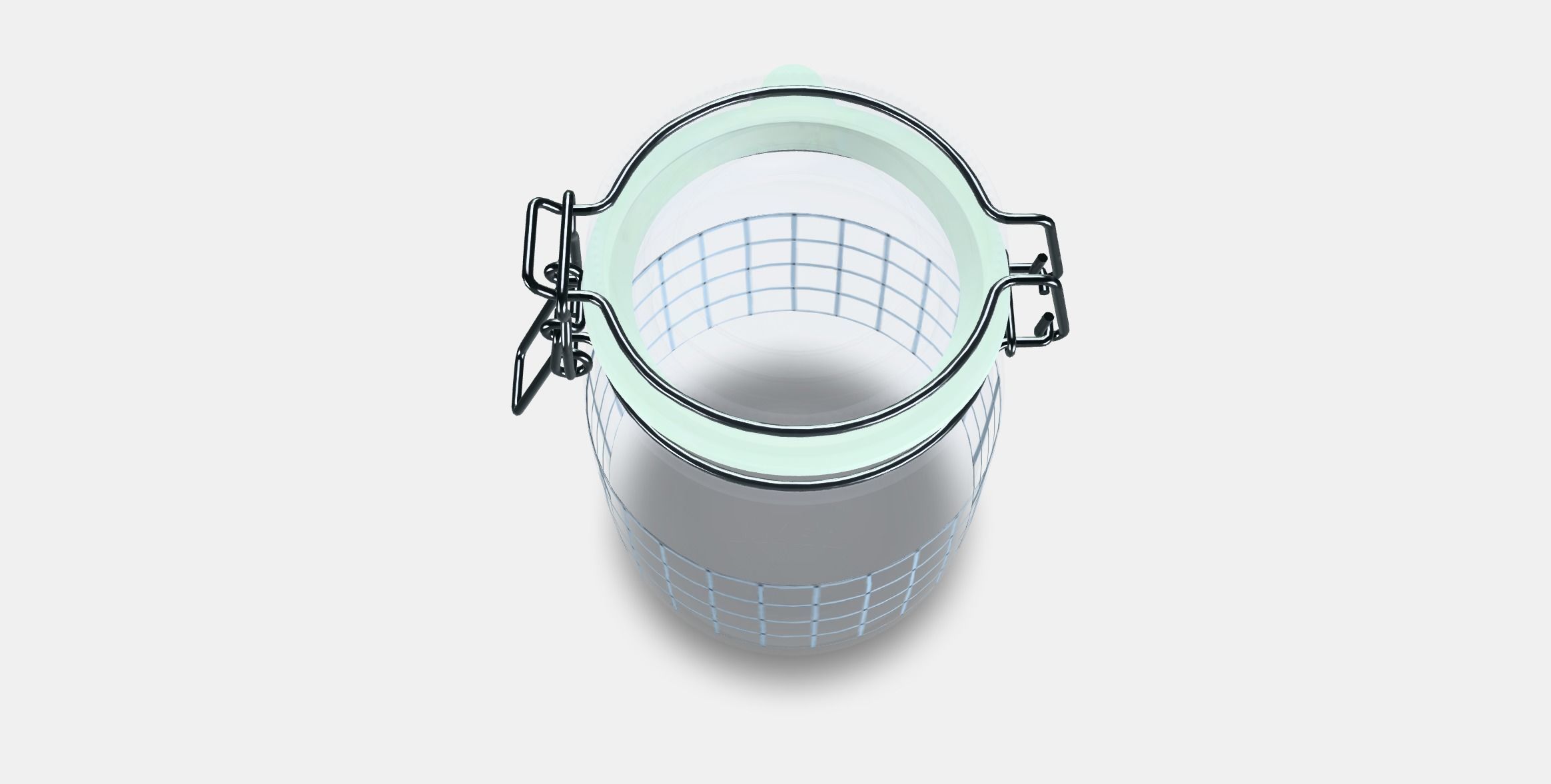 KORKEN Jar with lid 1 Low-poly 3D model_3