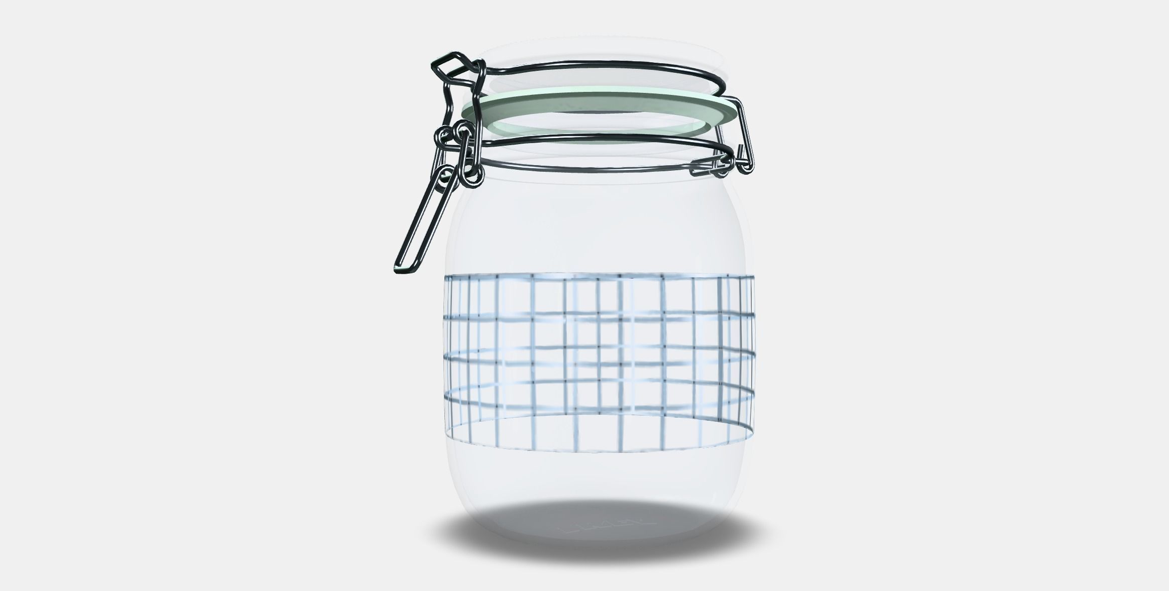 KORKEN Jar with lid 1 Low-poly 3D model_16