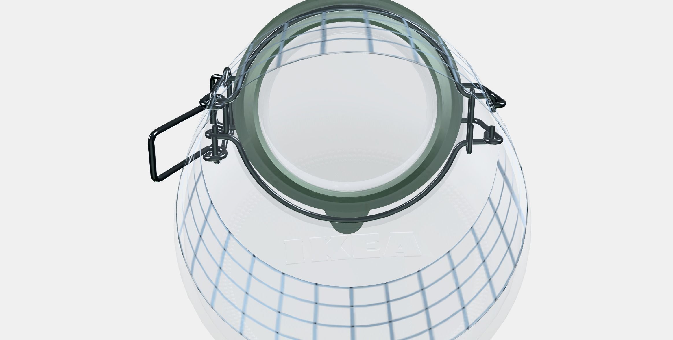 KORKEN Jar with lid 1 Low-poly 3D model_7