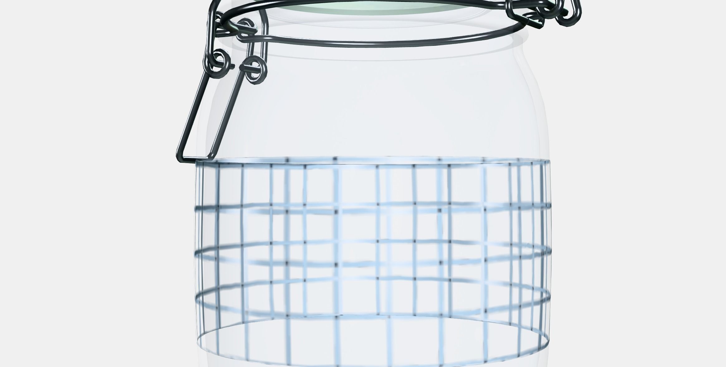 KORKEN Jar with lid 1 Low-poly 3D model_9