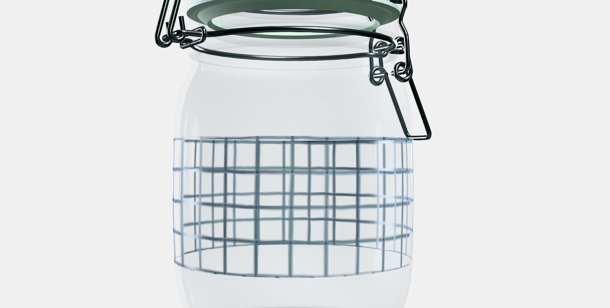 KORKEN Jar with lid 1 Low-poly 3D model_8