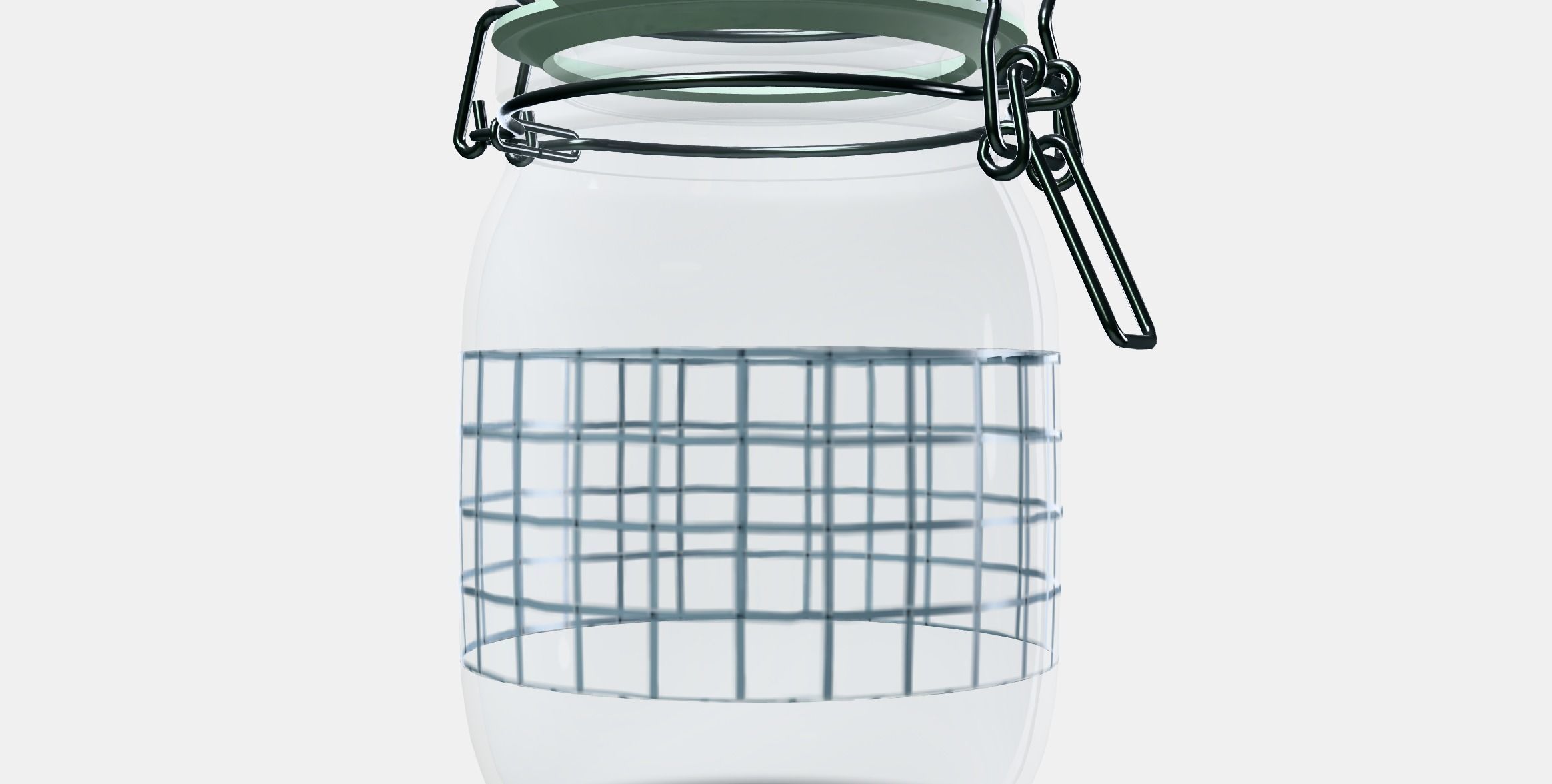 KORKEN Jar with lid 1 Low-poly 3D model_13