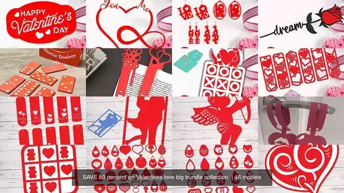 SAVE 80 percent on Valentines love big bundle collection  