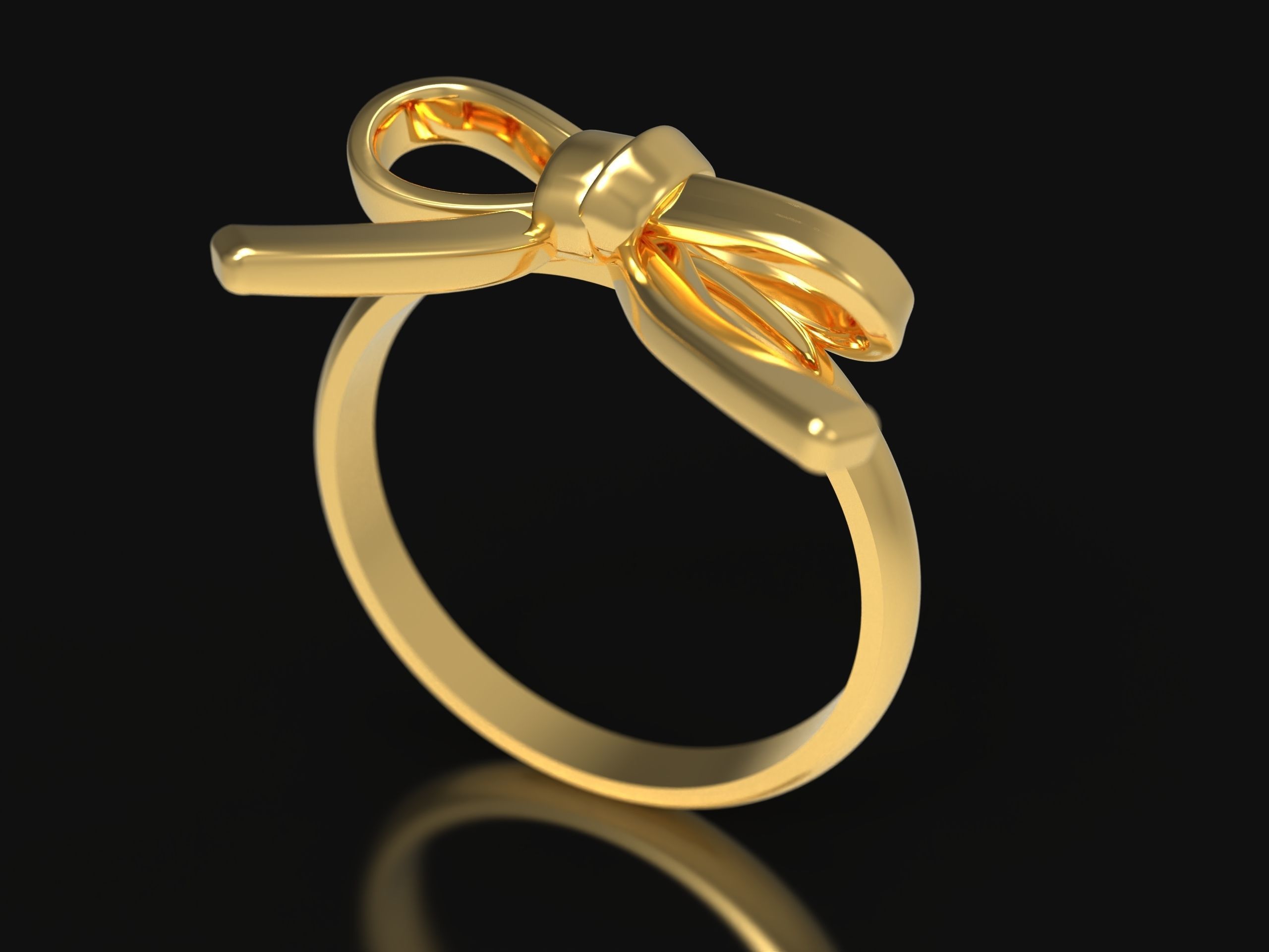 BOW TIE RING 3D print model_2