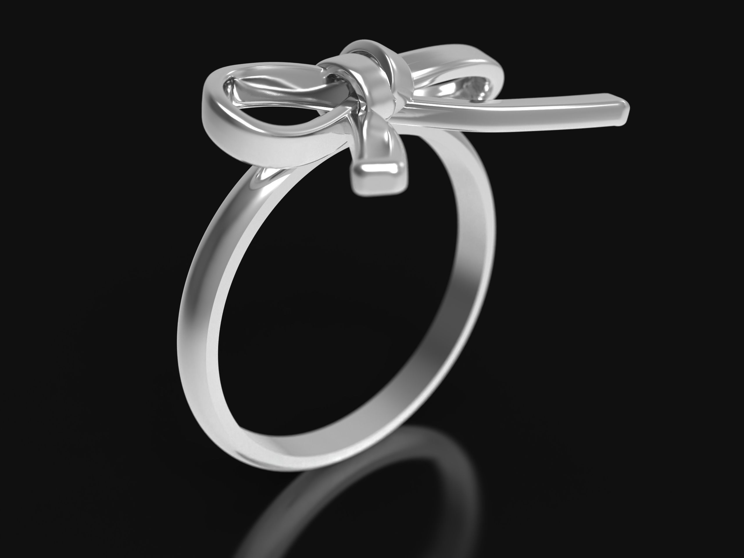 BOW TIE RING 3D print model_4