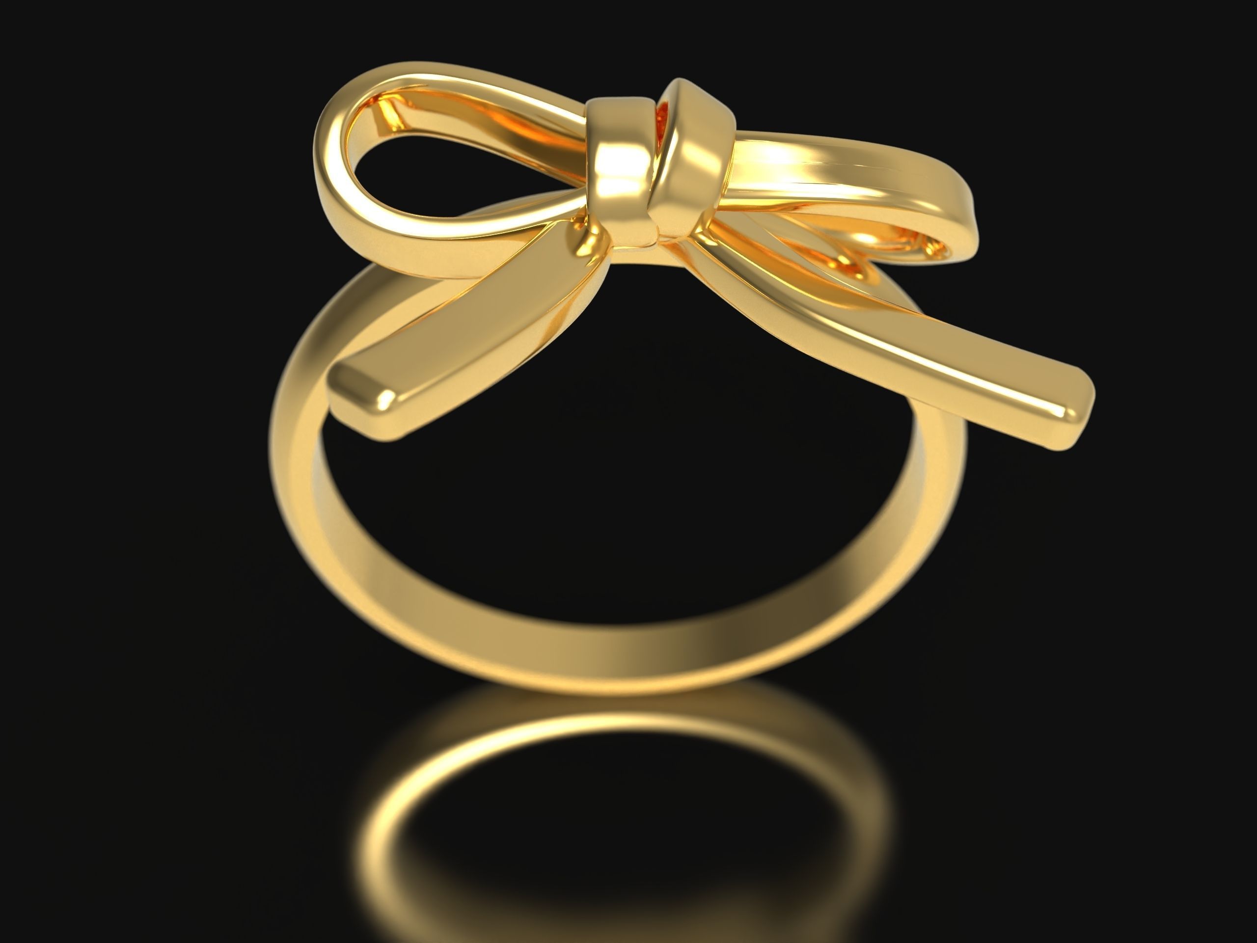 BOW TIE RING 3D print model_3