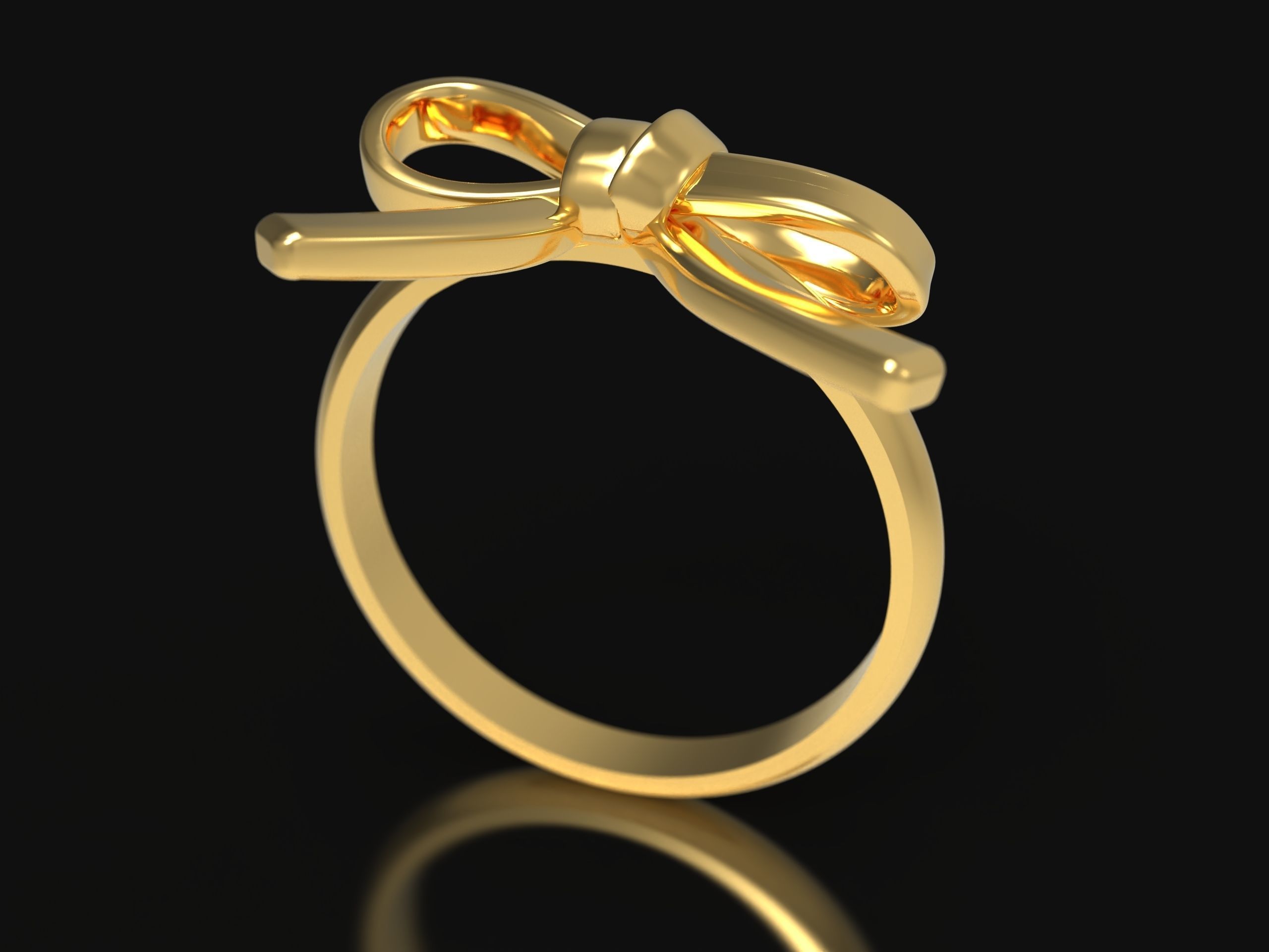 BOW TIE RING 3D print model_1