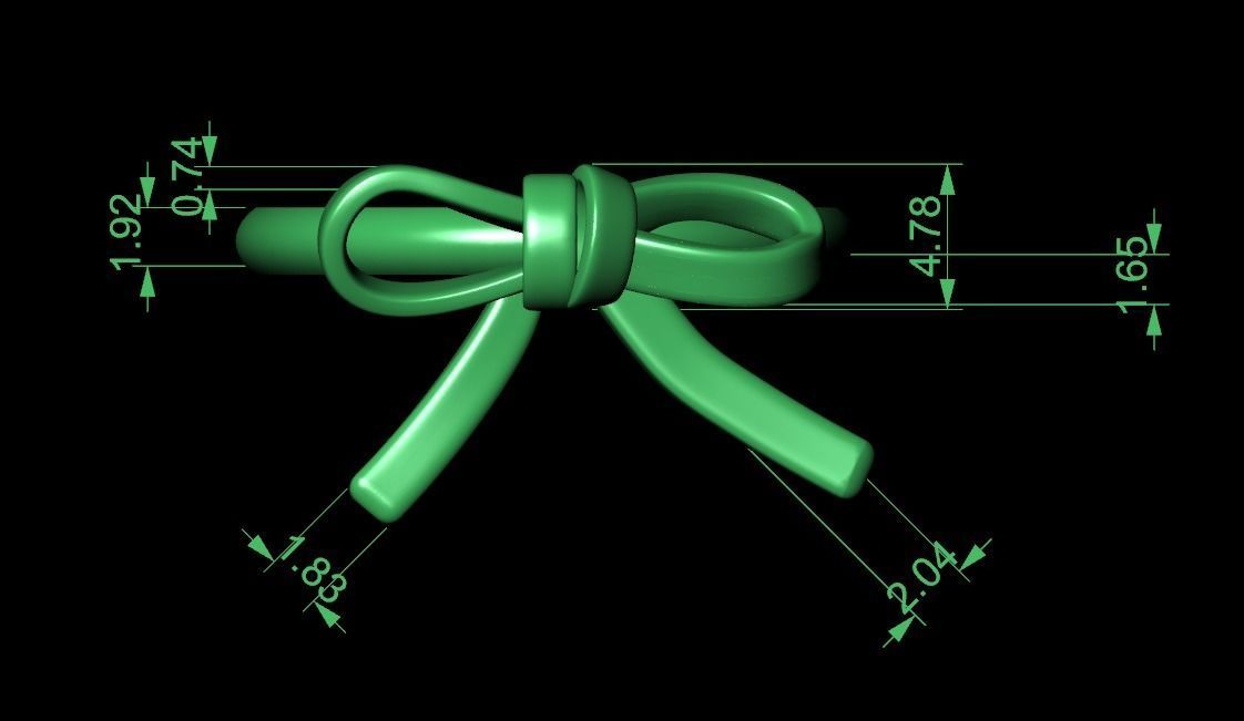 BOW TIE RING 3D print model_7