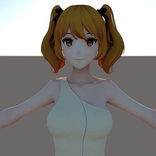 Candy girl Low-poly 3D model