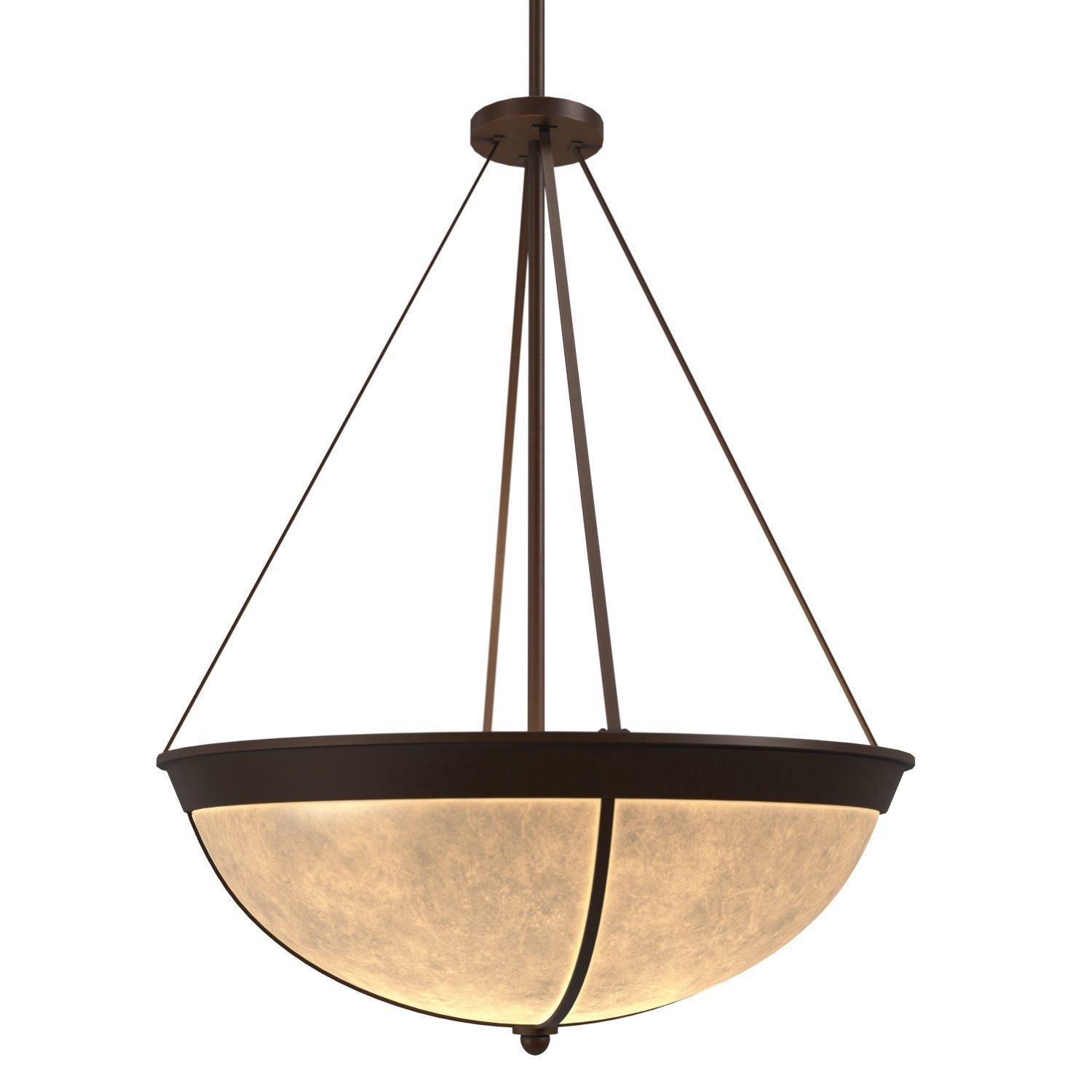 Antique Lobby Dome Light Pendant PBR 3D model_3