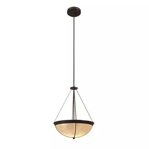 Antique Lobby Dome Light Pendant PBR 3D model
