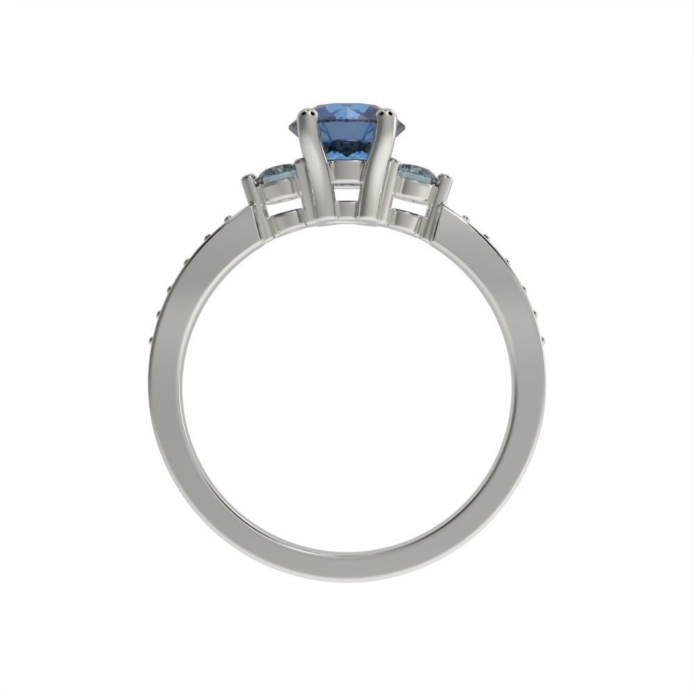 3 stone ring 3D print model_3