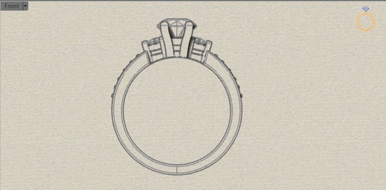 3 stone ring 3D print model_22