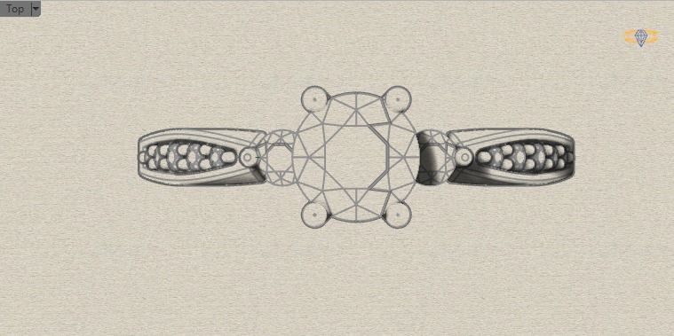 3 stone ring 3D print model_23