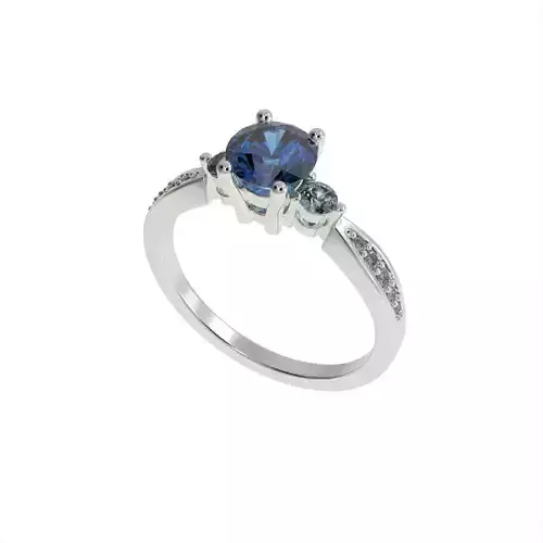 3 stone ring 3D print model