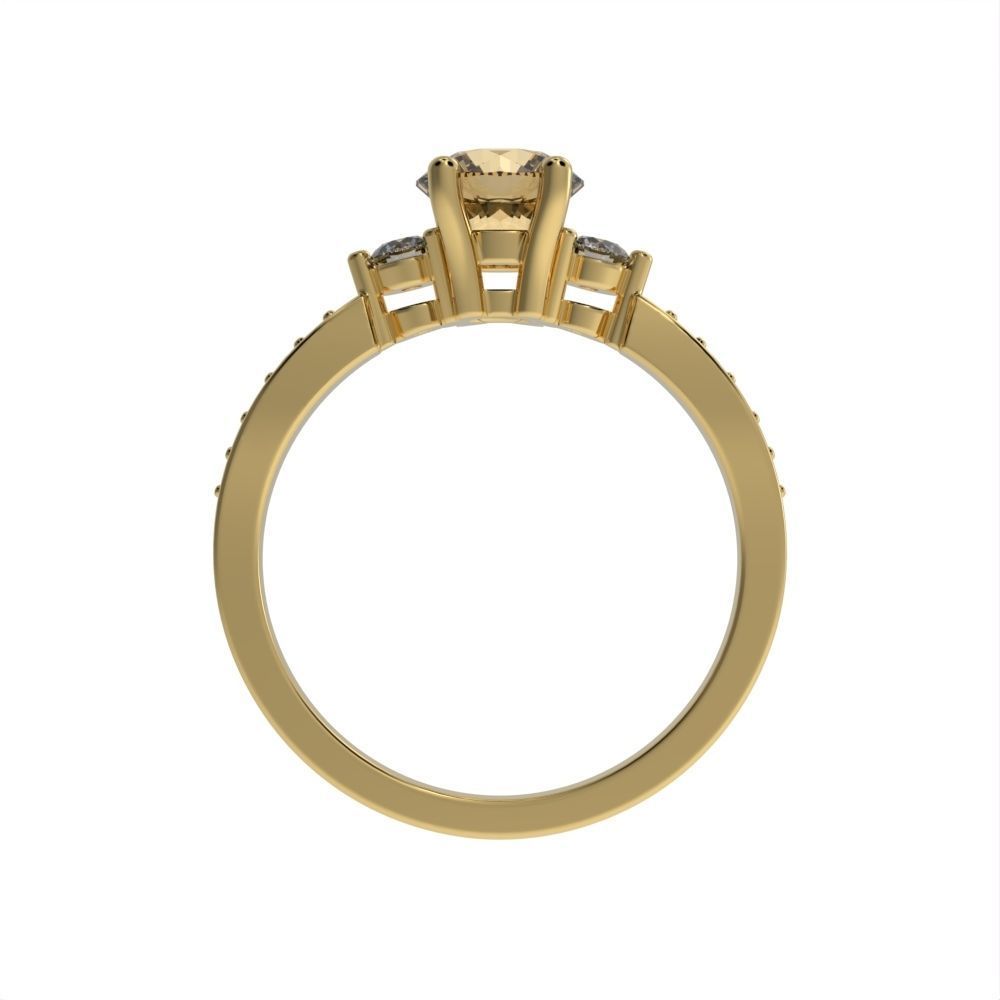 3 stone ring 3D print model_20